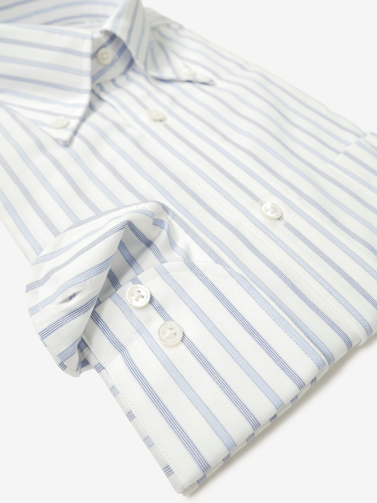 Striped Slim Fit Shirt｜ブルー