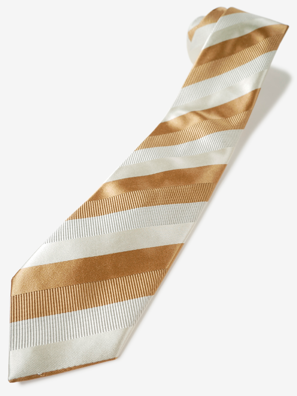 Striped Repp Tie｜ベージュ