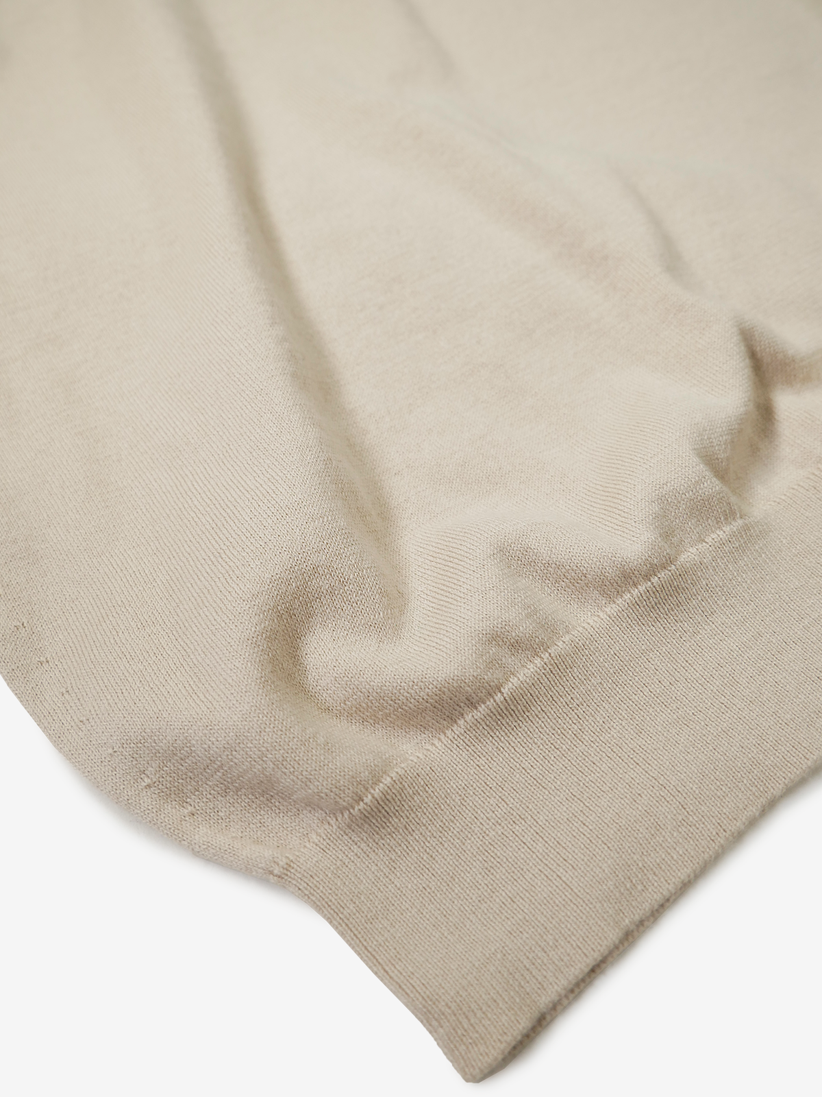Cotton Knit Polo Shirt｜ベージュ