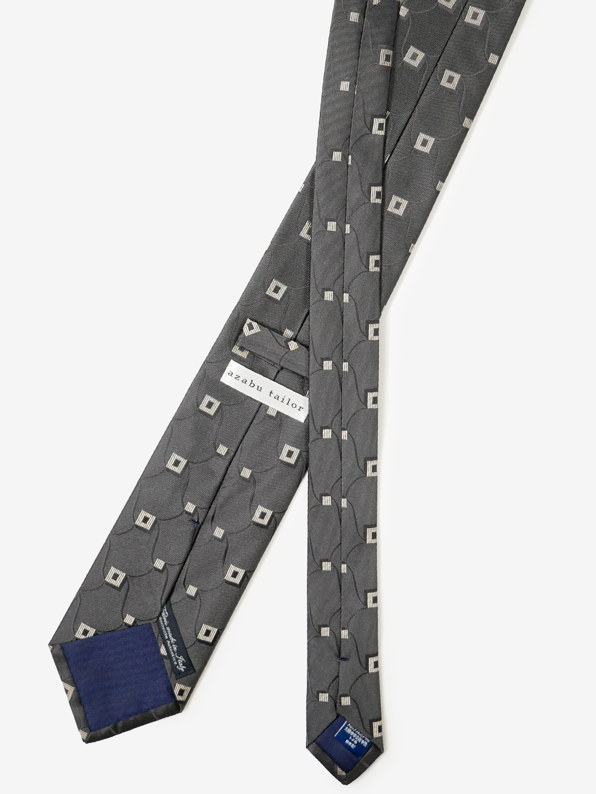 Classico Seta｜Double Square Neat Tie｜グレー