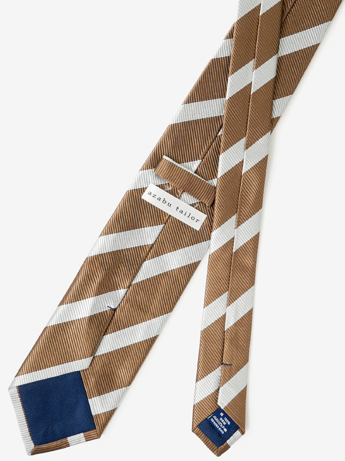Repp Stripe Tie｜ライトブラウン