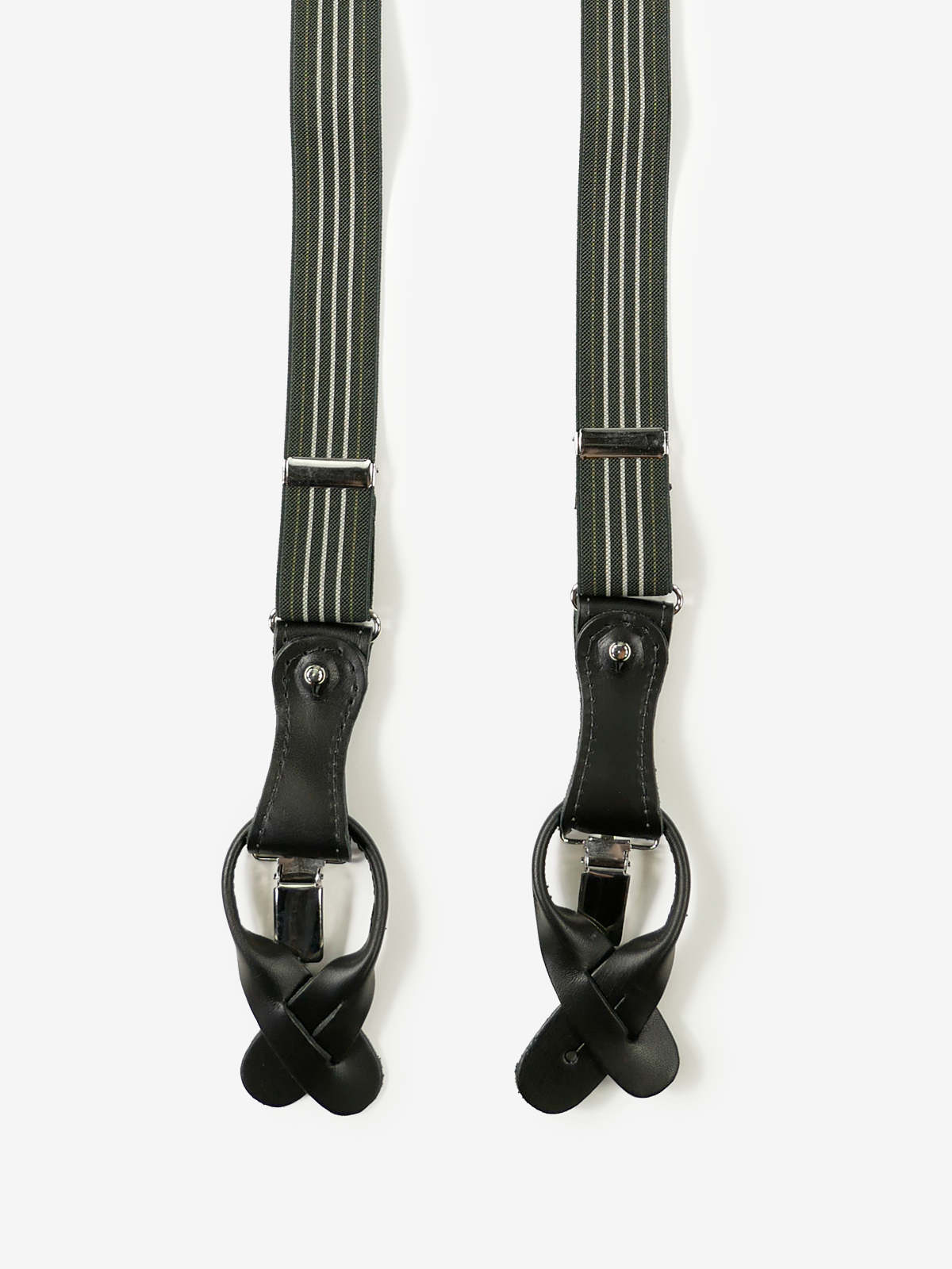 La Ducale｜Stripes Suspenders｜グリーン