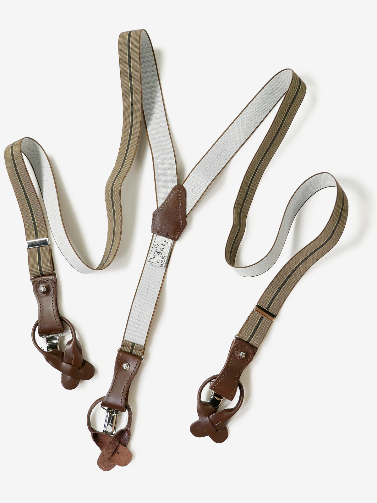 La Ducale｜Stripes Suspenders｜ベージュ