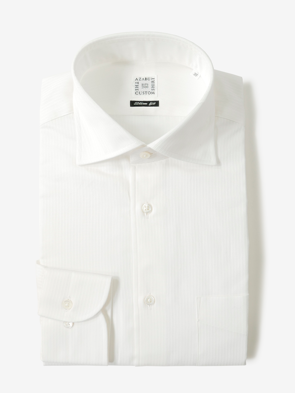 Striped Slim Fit Shirt｜ホワイト