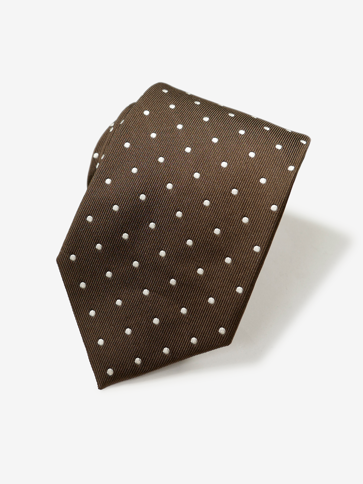 Mantero｜Polka Dot Tie｜ブラウン