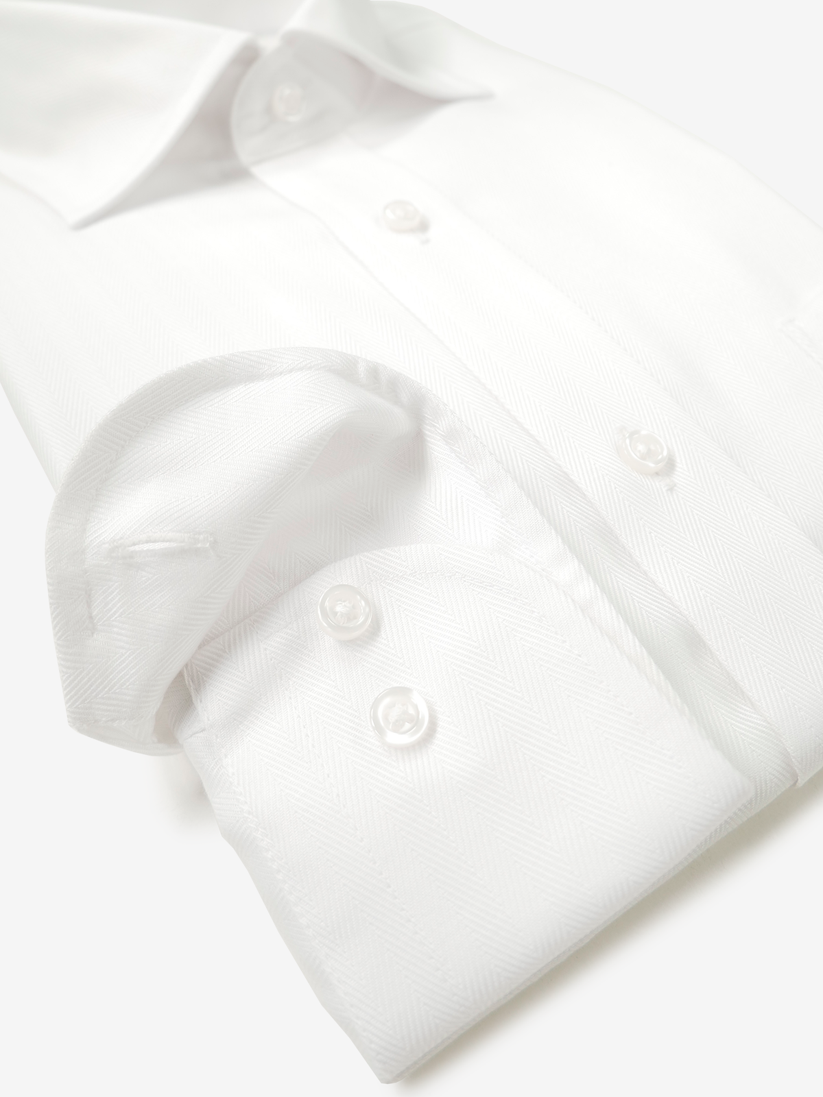 【 Regular Model 】World Traveler Herringbone Shirt｜ホワイト