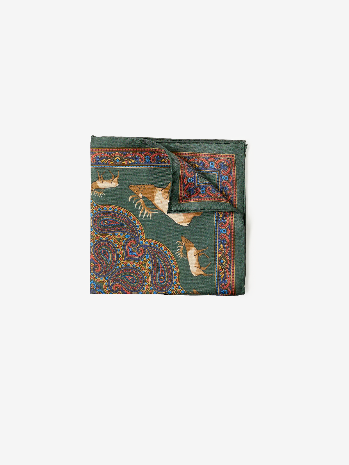 ROBERT KEYTE｜Silk Pocket Square｜グリーン