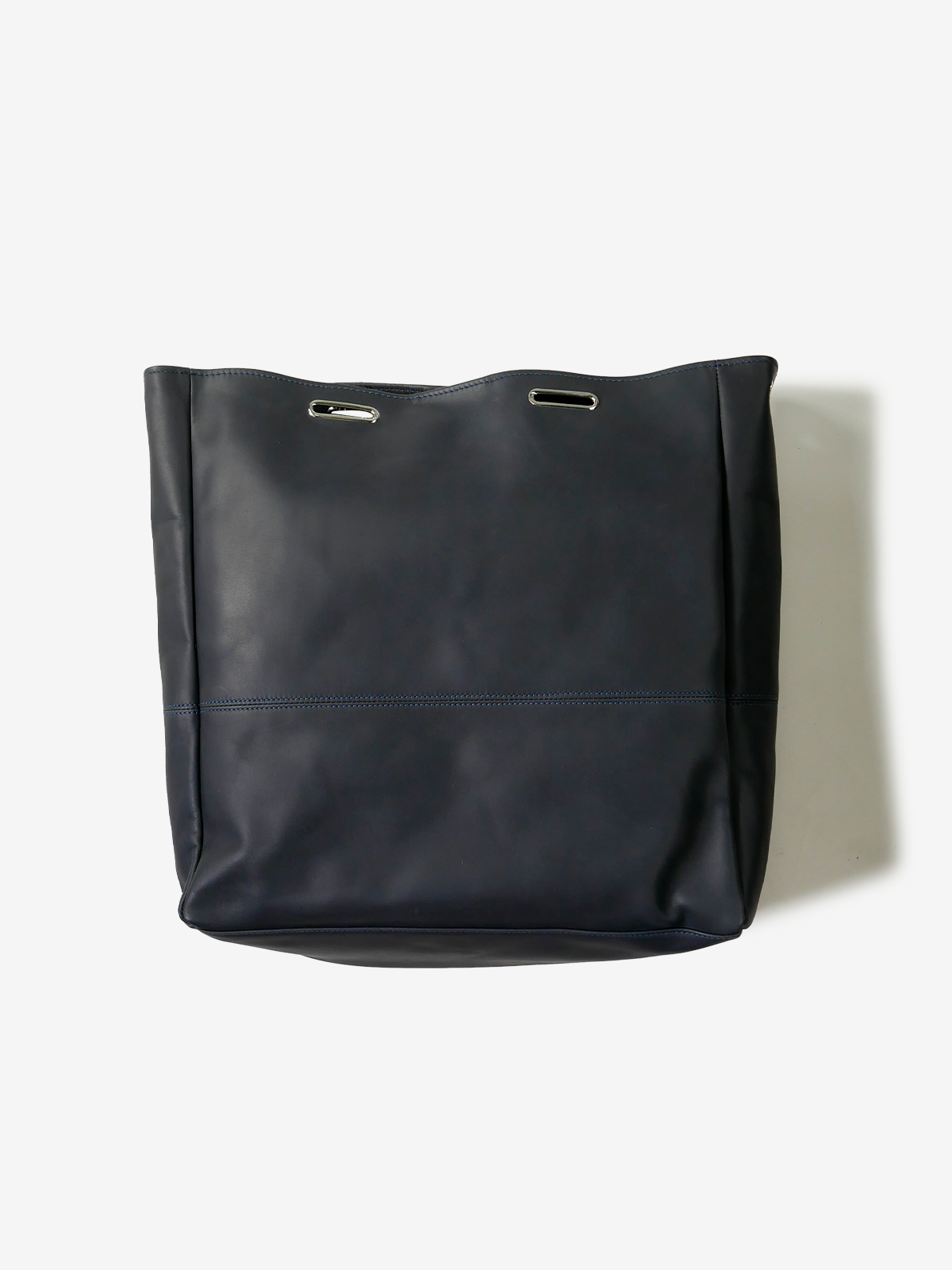 TUSTING｜2WAY Tote Bag Plain Leater｜ネイビー