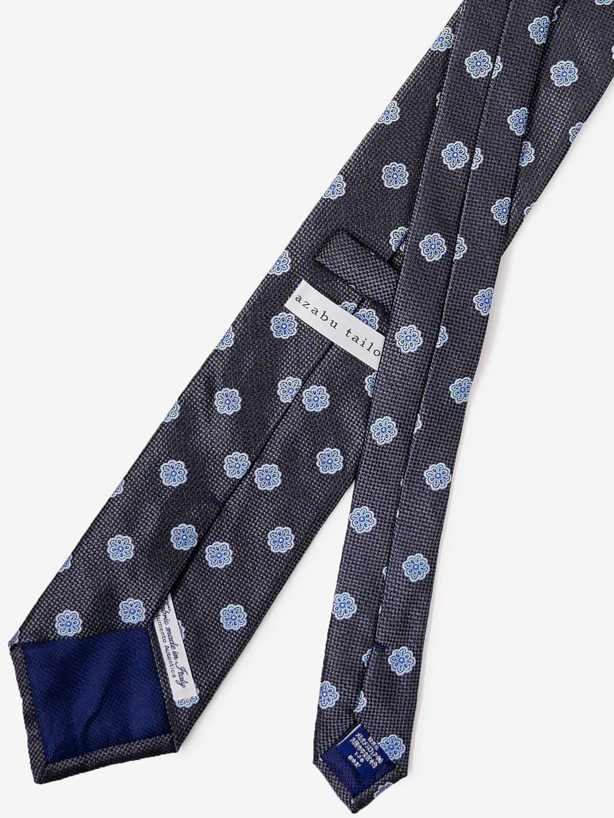Canepa｜Floral Medallion Tie｜グレー