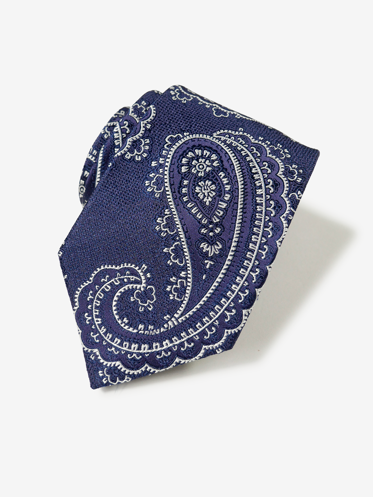 Seaward & Stearn｜Paisley Tie｜ネイビー