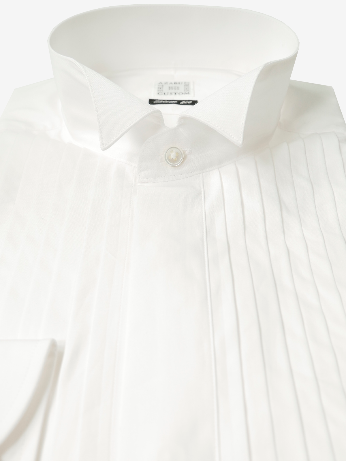 Wing Collar Pleated Shirt｜ホワイト