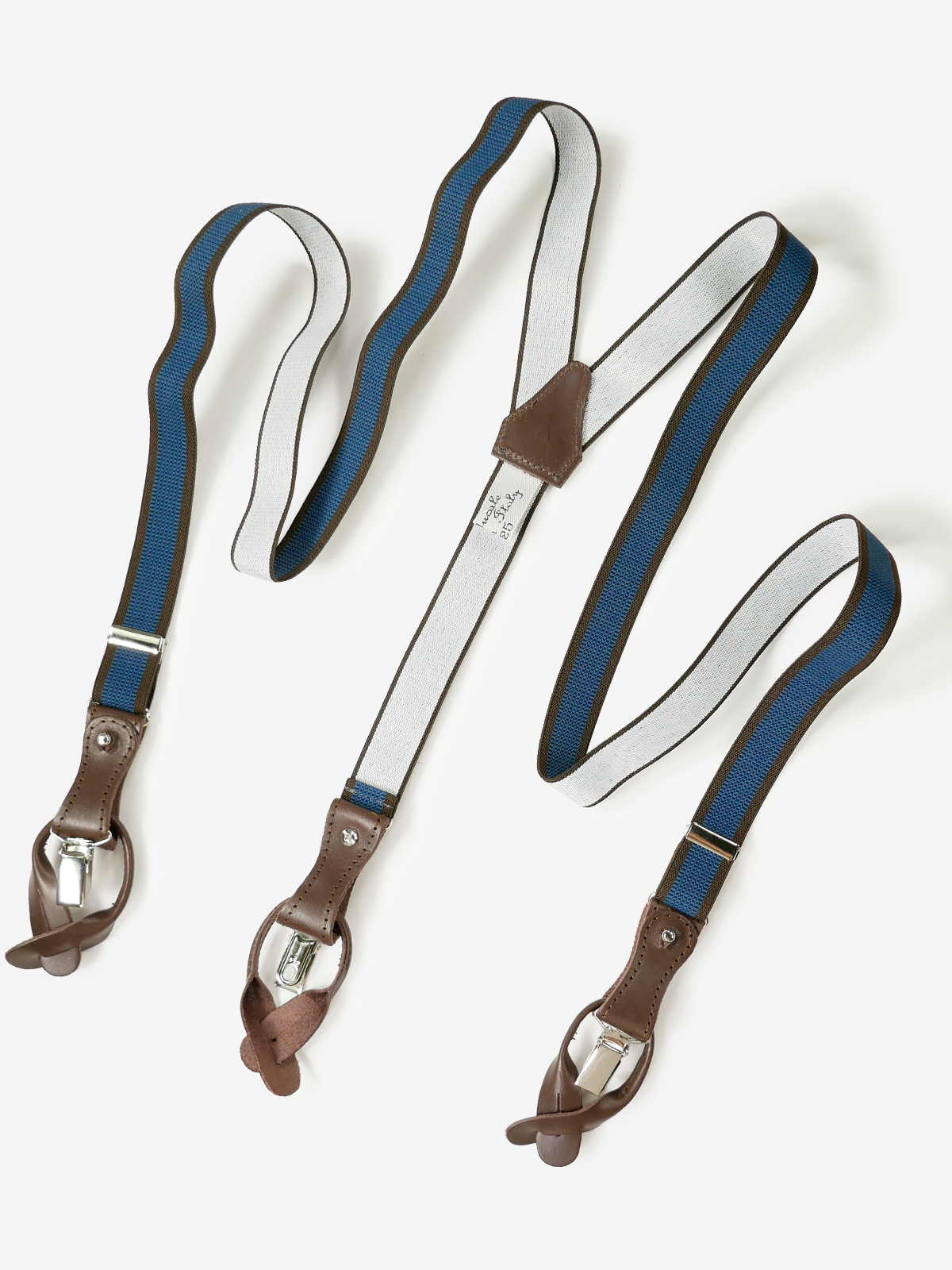 La Ducale｜Stripes Suspenders｜ブルー