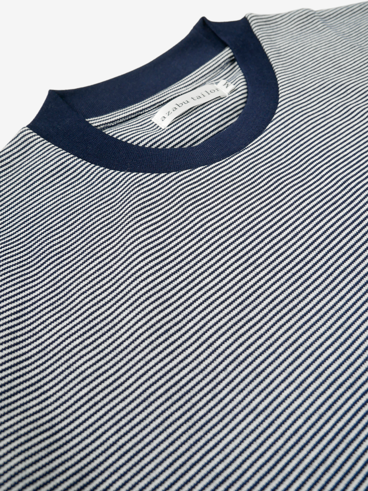 Cotton Striped T-shirt｜ネイビー