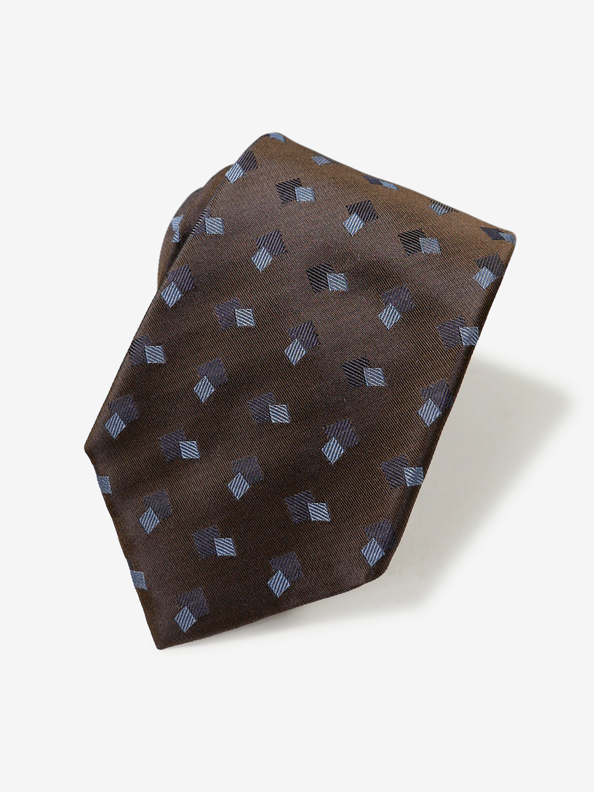 Classico Seta｜Double Square Neat Tie｜ブラウン