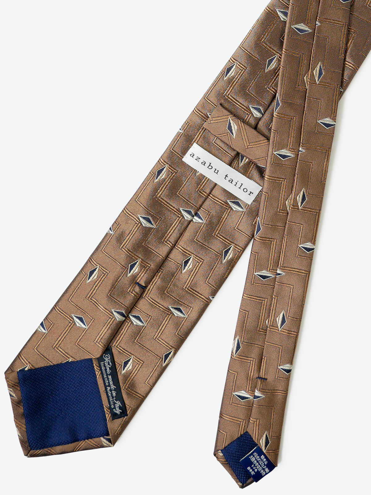 Classico Seta｜Rhombus Neat Tie｜ベージュ