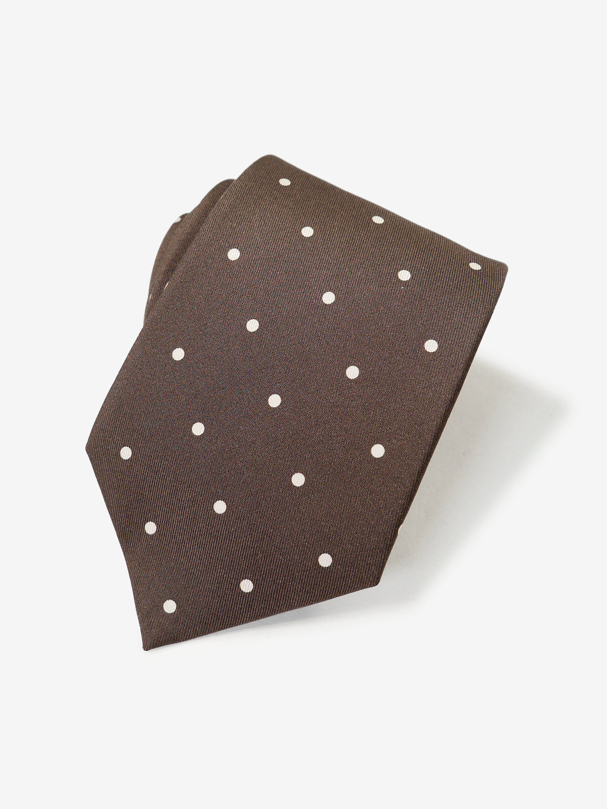 Mantero｜Polka Dot Tie｜ブラウン