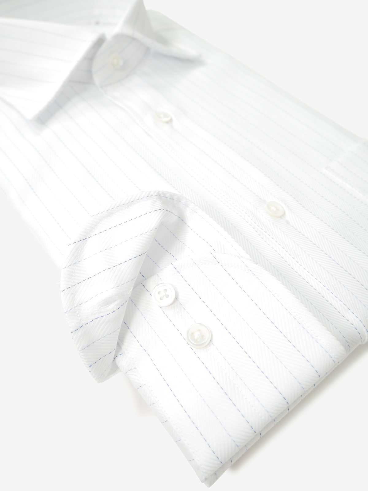Herringbone Slim Fit Shirt｜ブルー