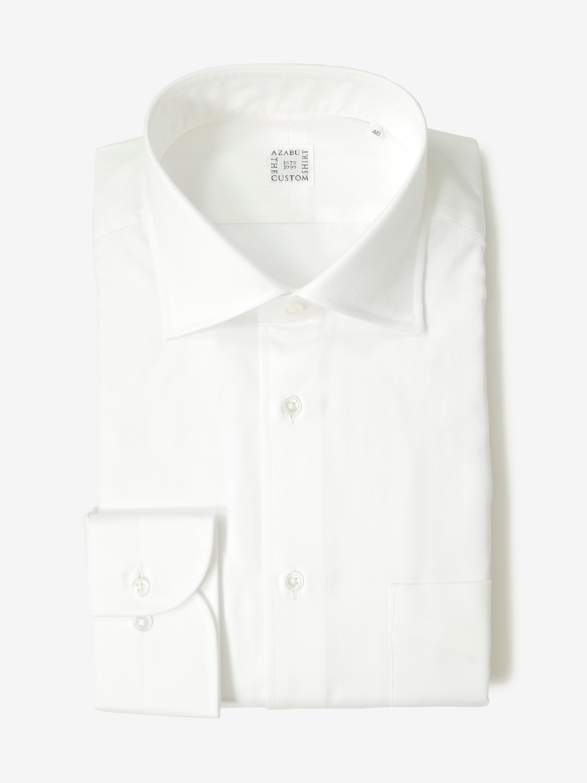 Herringbone Classic Fit Shirt｜ホワイト