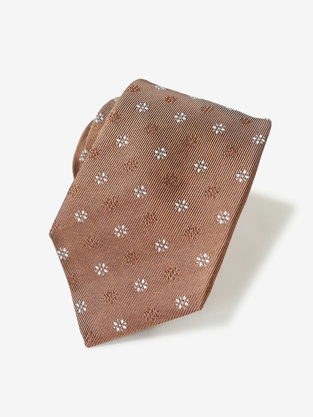 Floral Neat Tie｜ブラウン