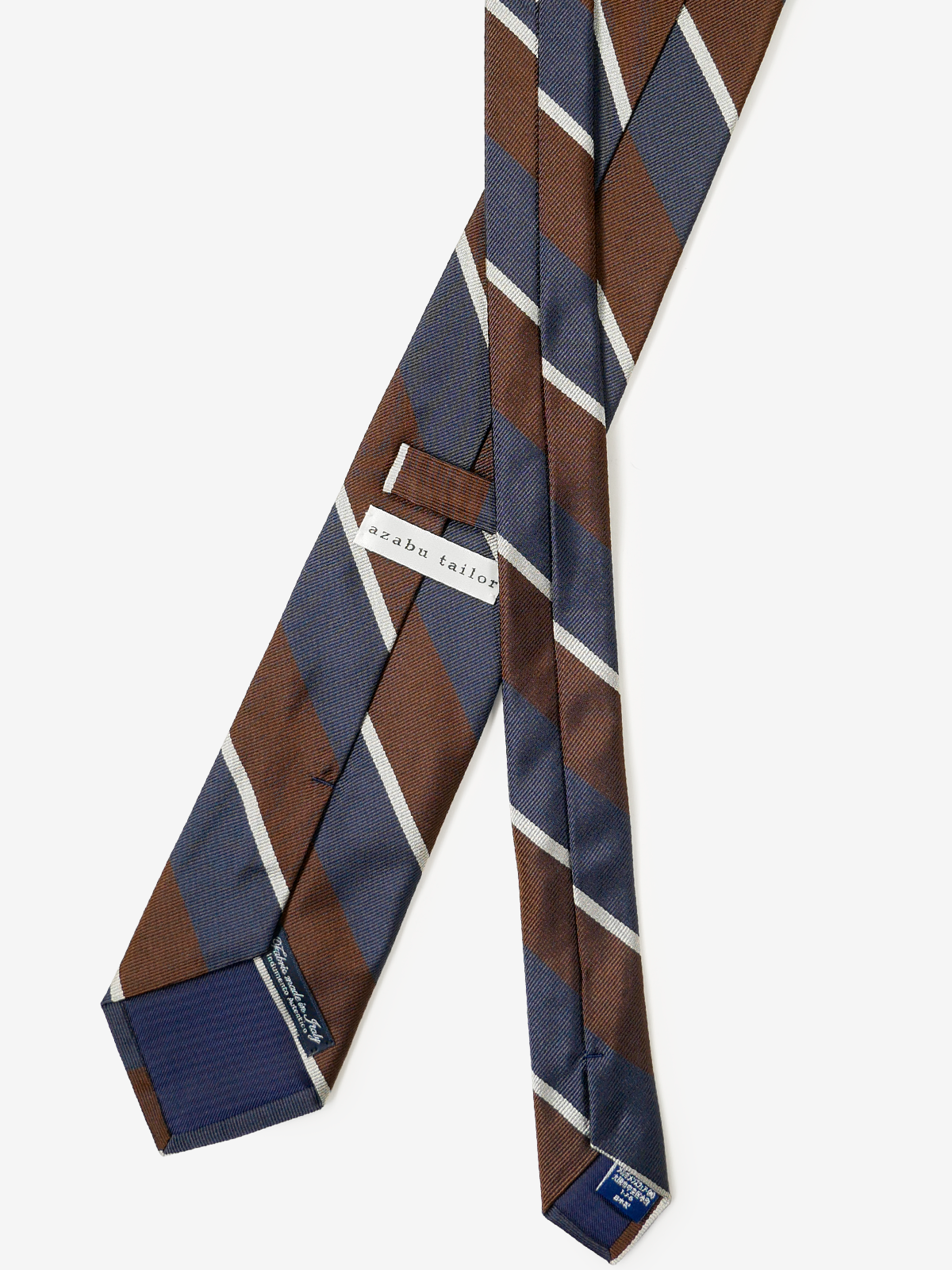 Classico Seta｜Regimental Striped Necktie｜ブラウン