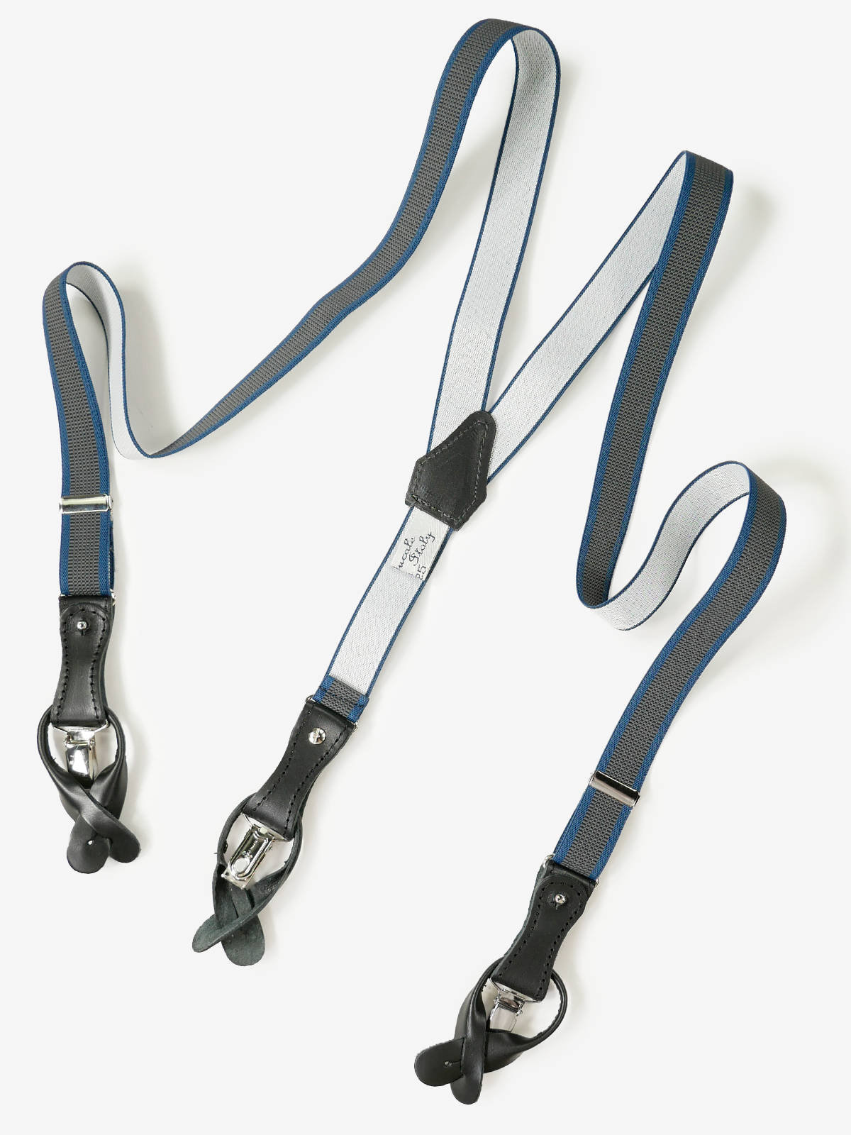 La Ducale｜Stripes Suspenders｜グレー