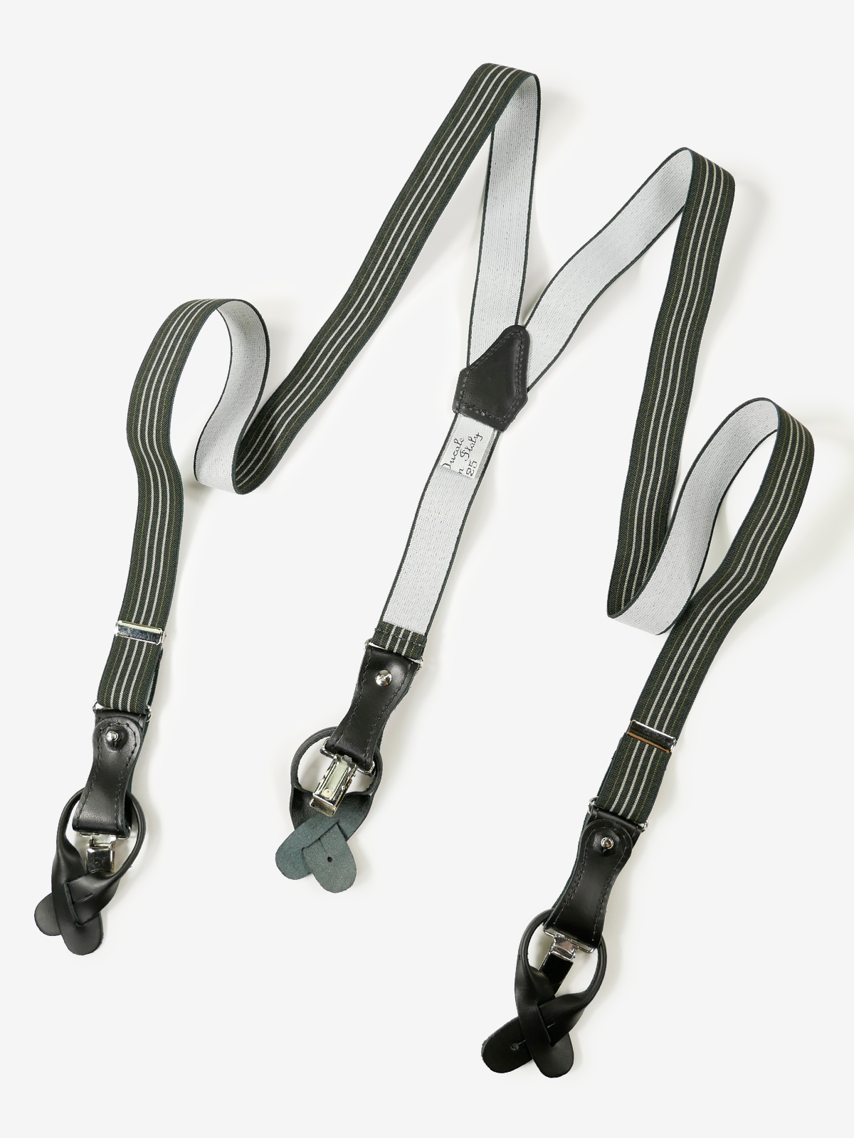La Ducale｜Stripes Suspenders｜グリーン
