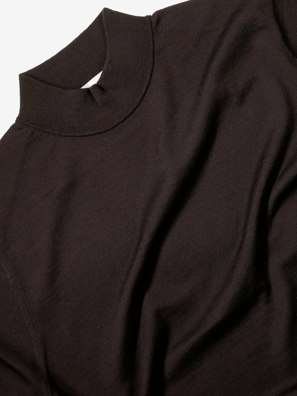 Mock-Neck Sweater｜ダークブラウン