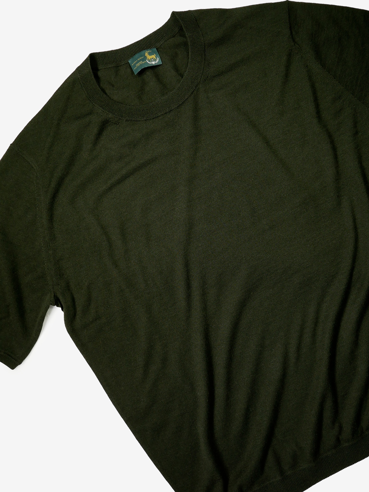 Cashmere Knit T-Shirt｜グリーン