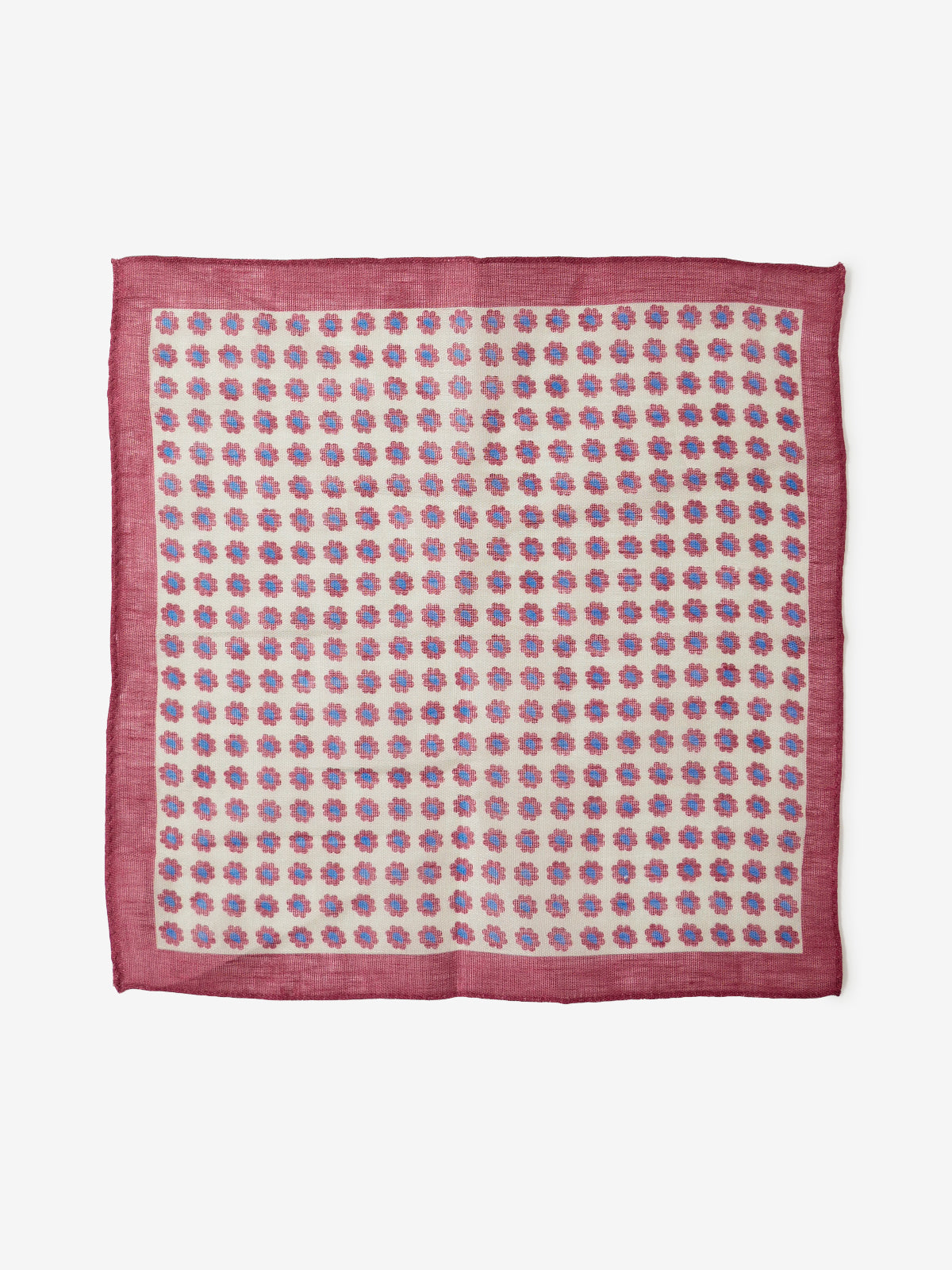 Flower Dots Pocket Squares｜ボルドー