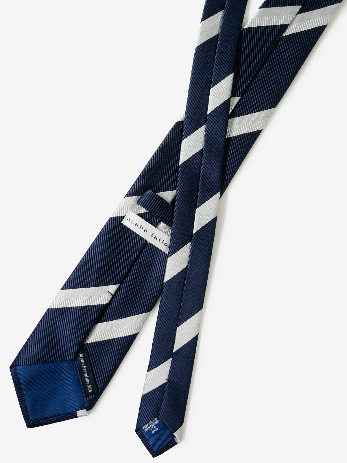 Azabu Tailor 25th Stripe Tie｜ネイビー