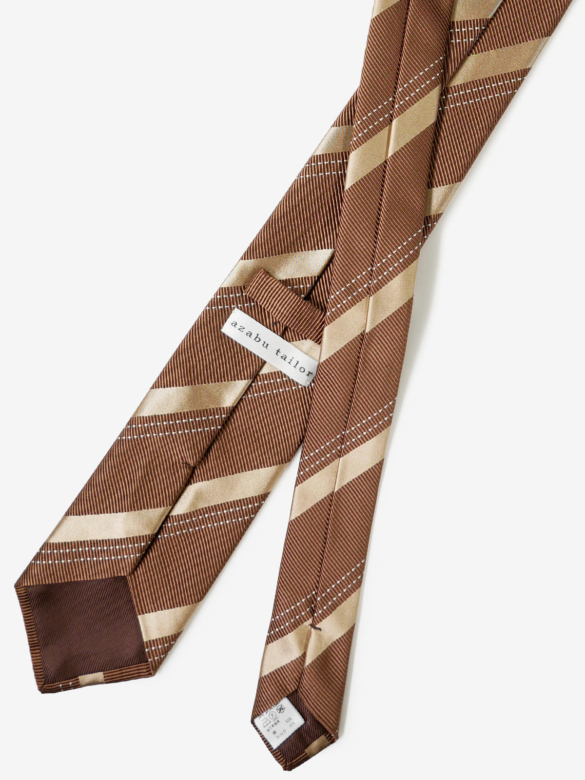 Striped Repp Tie｜ブラウン