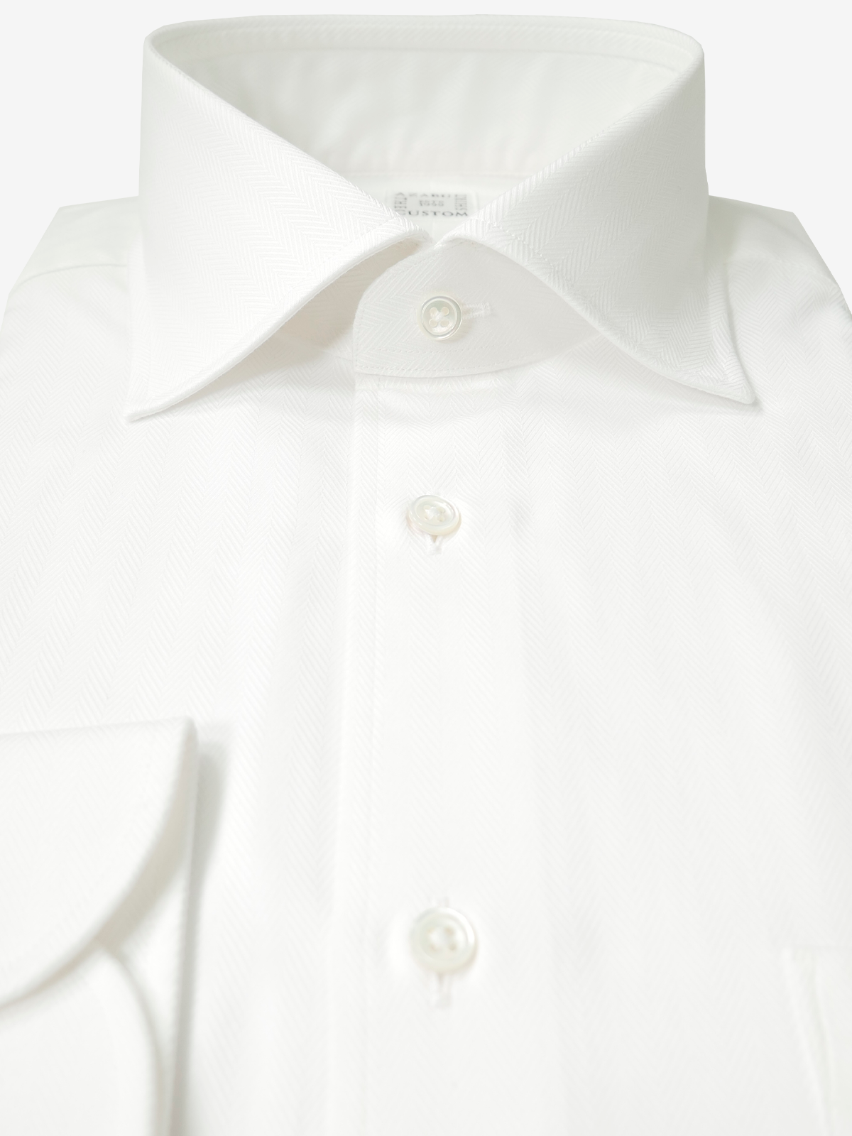 Herringbone Slim Fit Shirt｜ホワイト