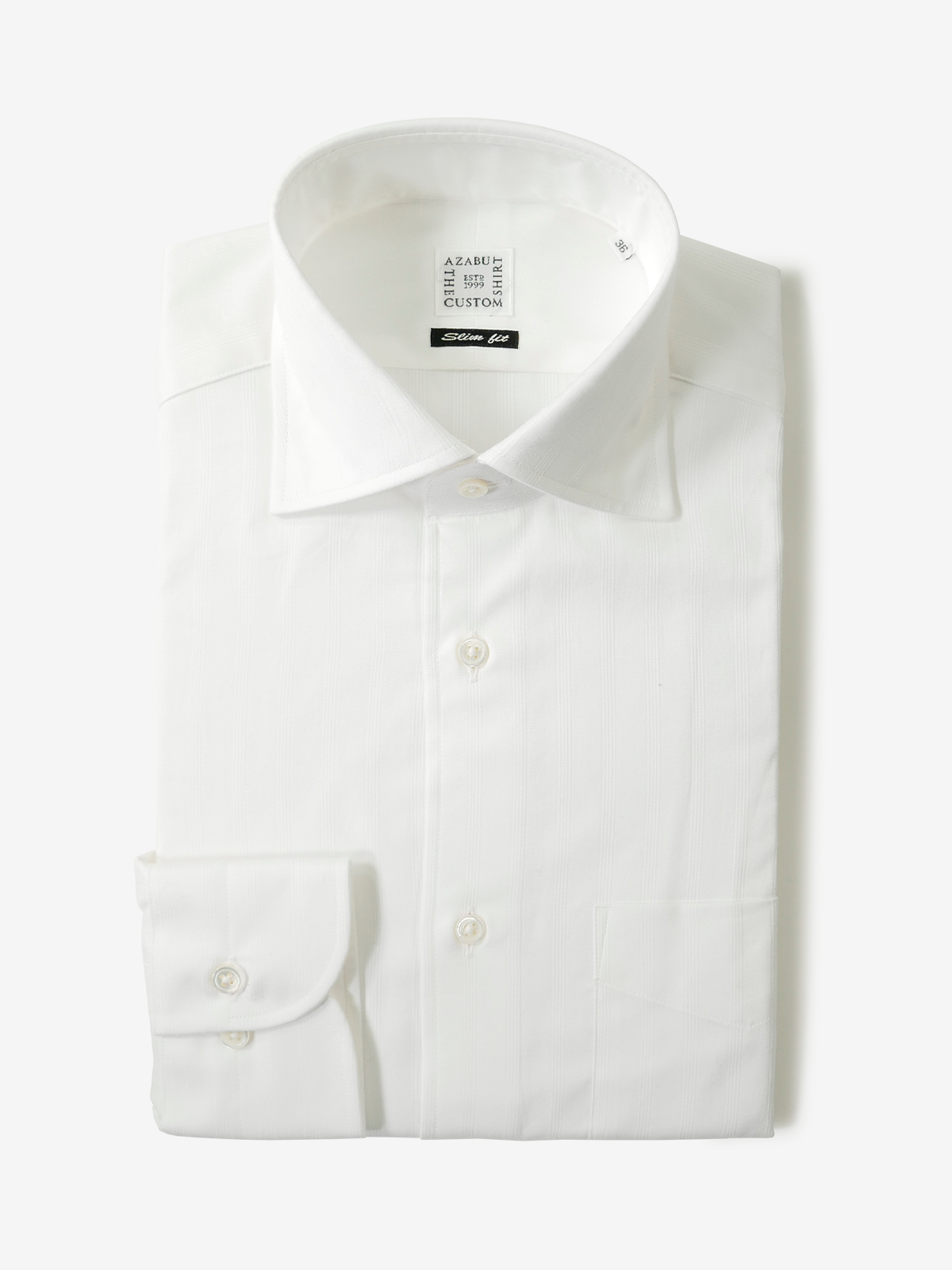 Striped Slim Fit Shirt｜ホワイト