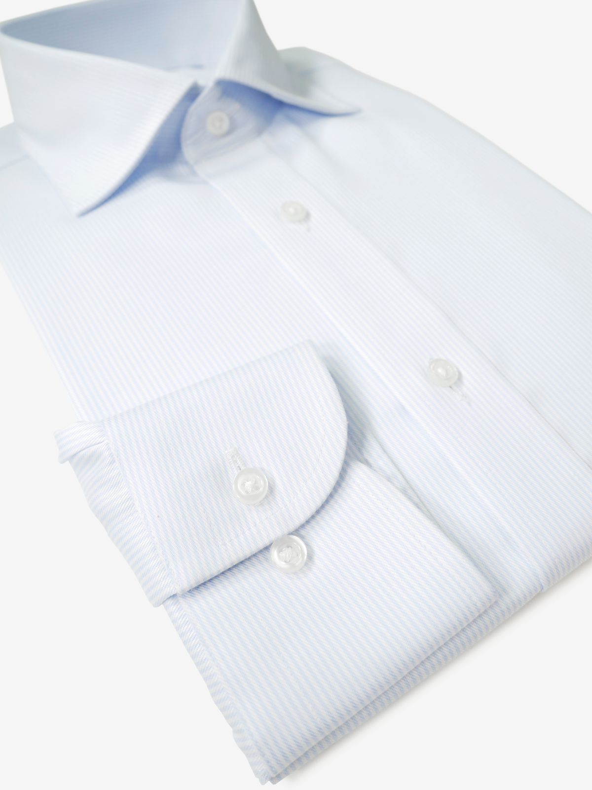 World Traveler Striped Twill Shirt｜サックス