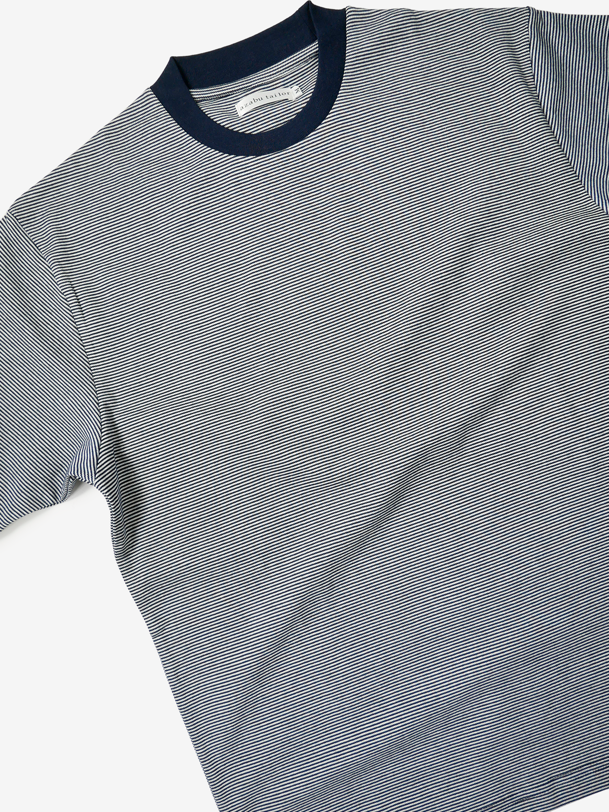 コットン 半袖ボーダーTシャツ｜ネイビー｜オーダースーツ・オーダー