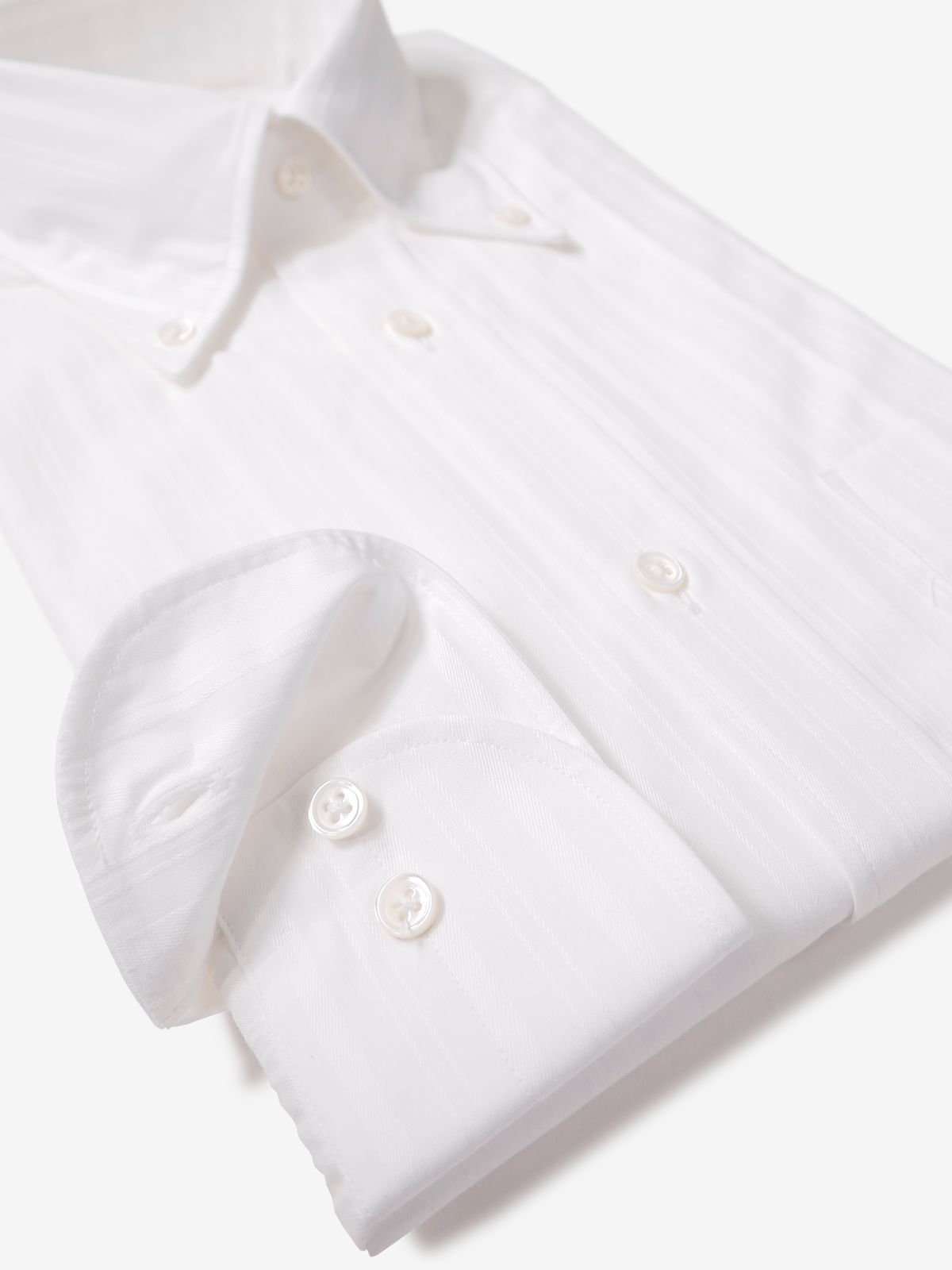 Striped Slim Fit Shirt｜ホワイト