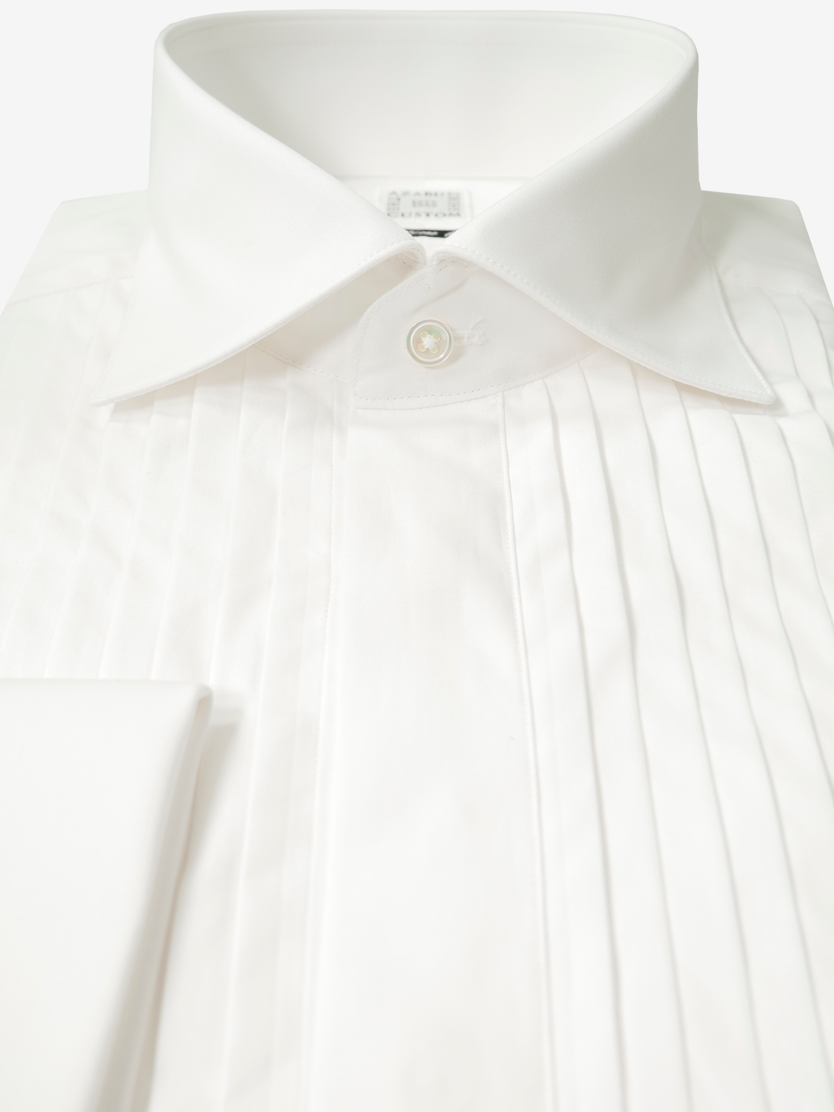 Broadcloth Pleated Slim Fit Shirt｜ホワイト