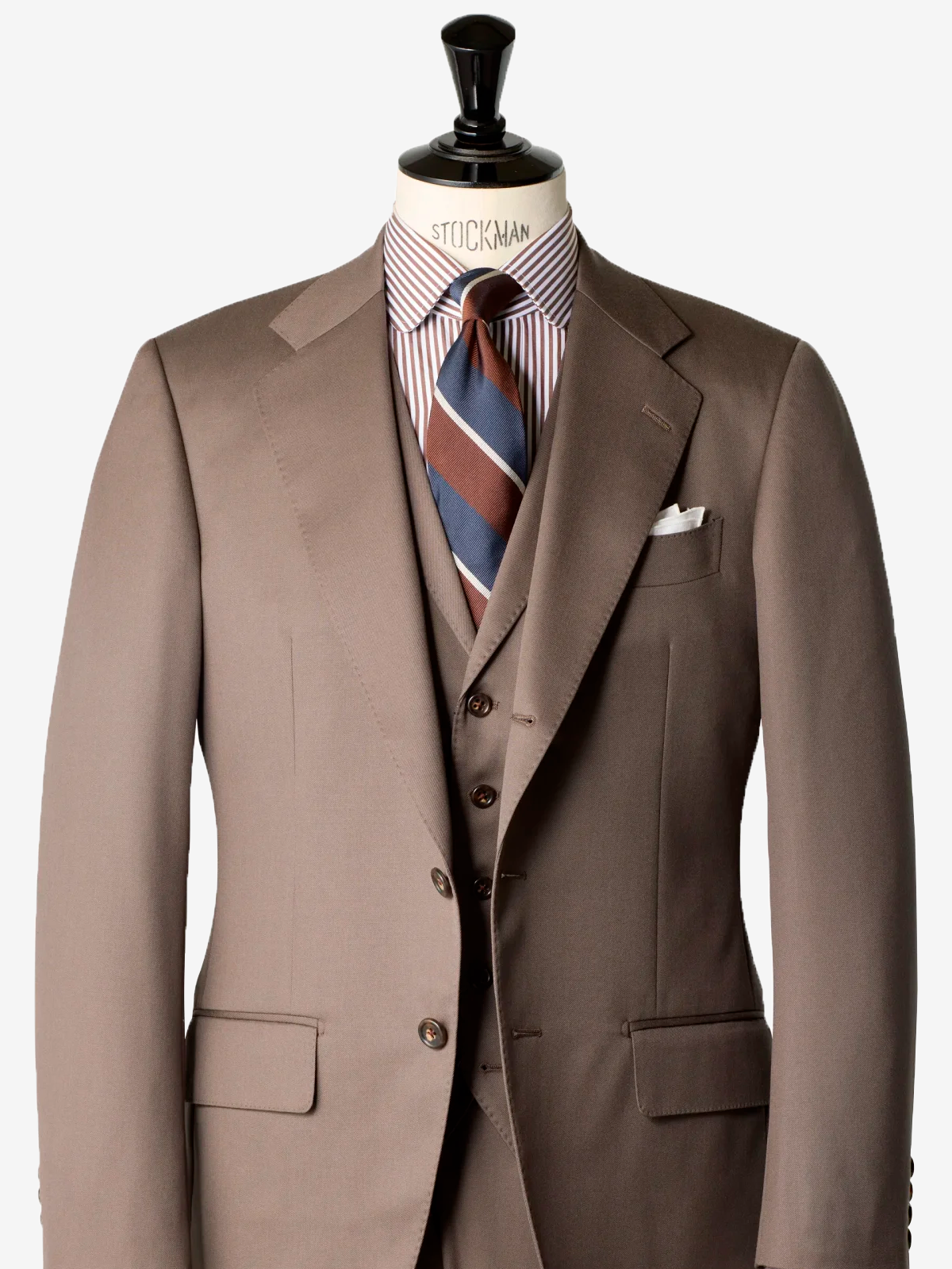 Classico Seta｜Regimental Striped Necktie｜ブラウン