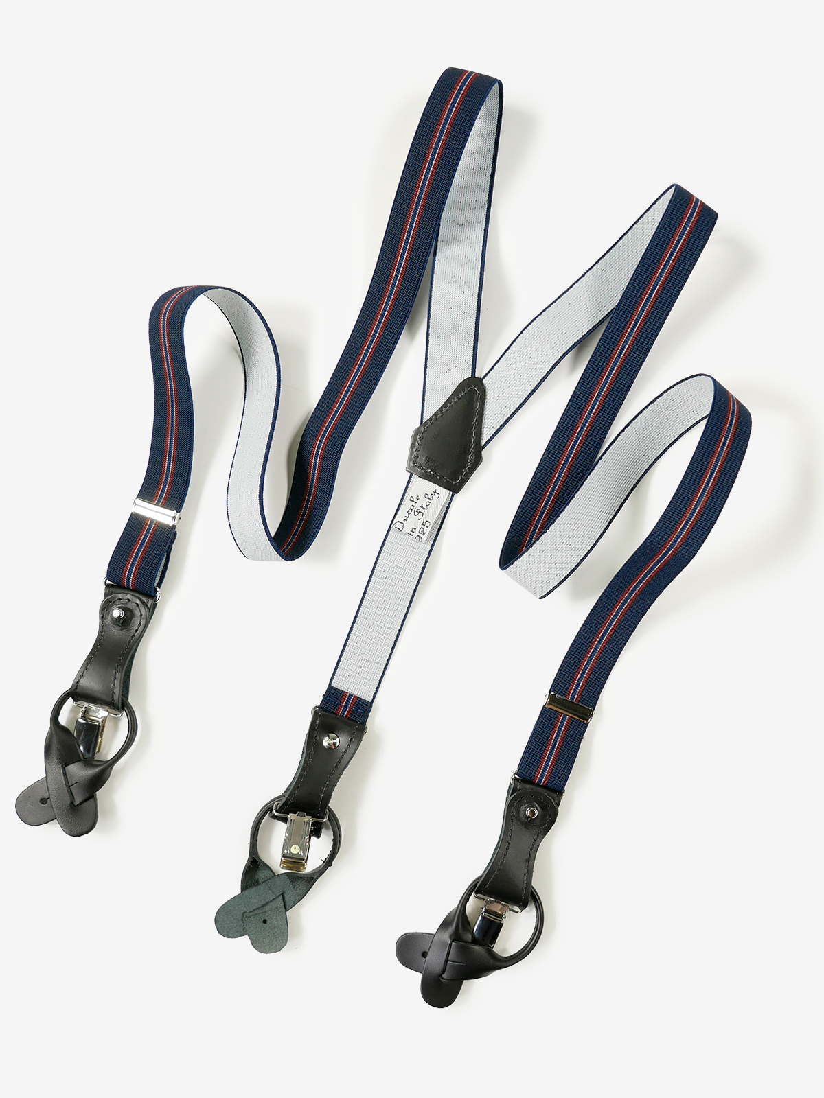 La Ducale｜Stripes Suspenders｜ネイビー