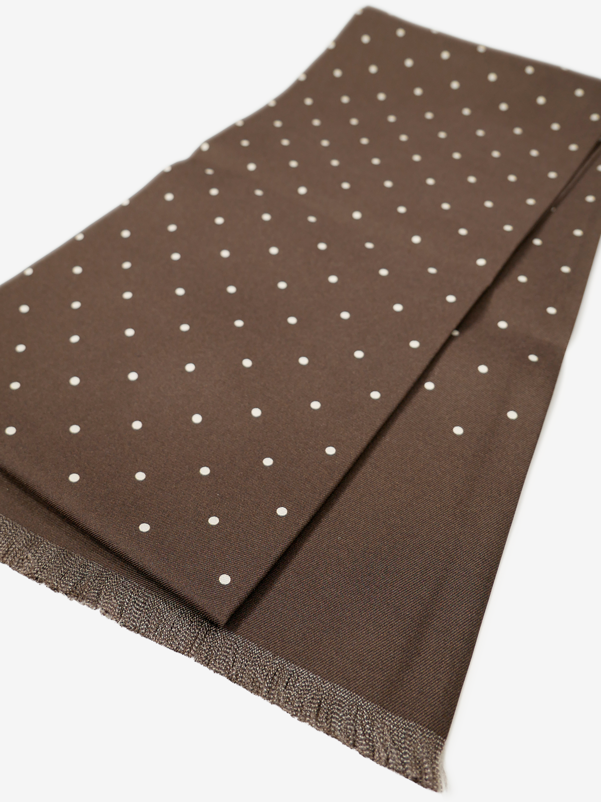 Mantero｜Polka Dot Stole｜ブラウン