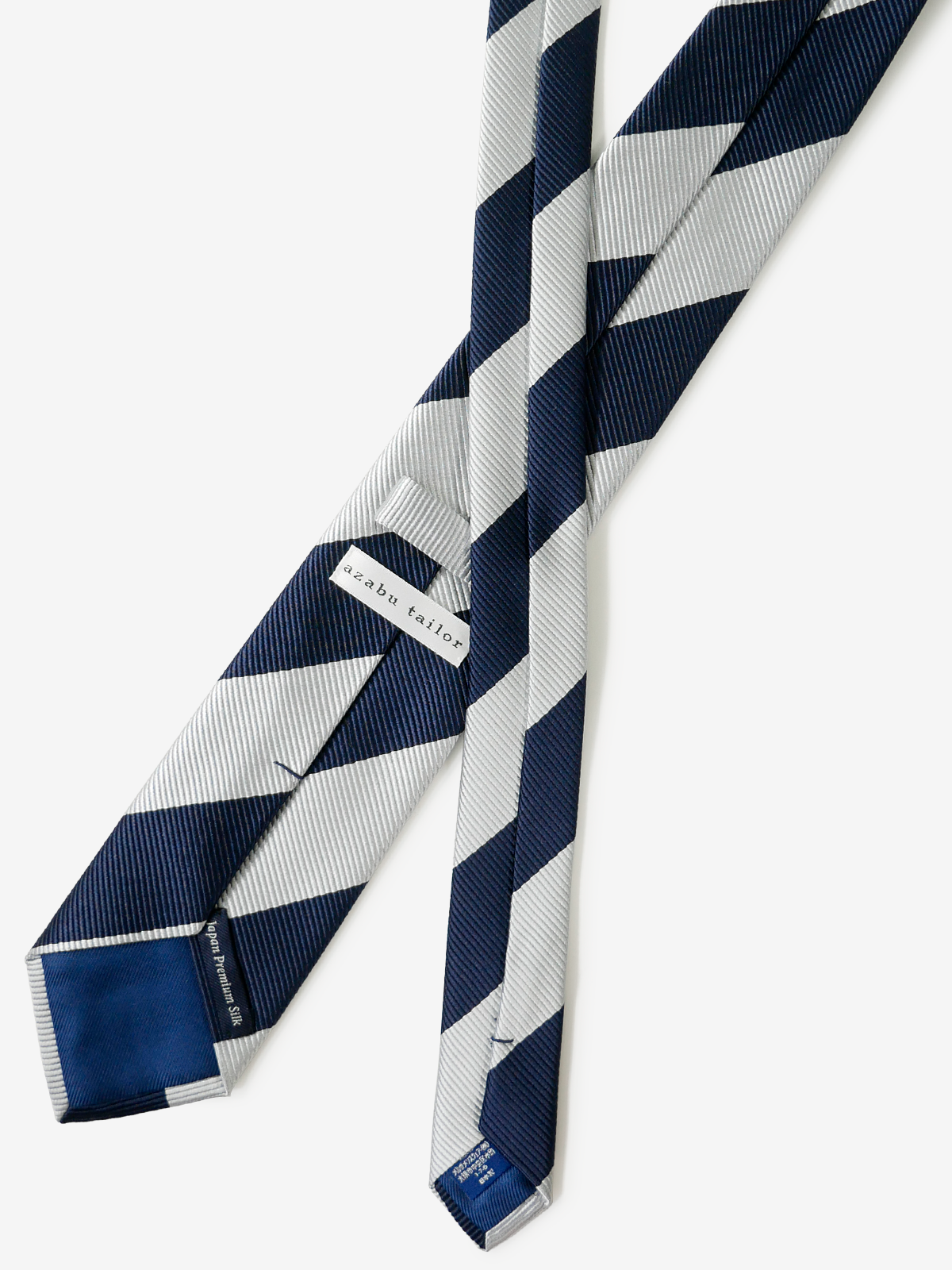 Azabu Tailor 25th Stripe Tie｜ネイビー