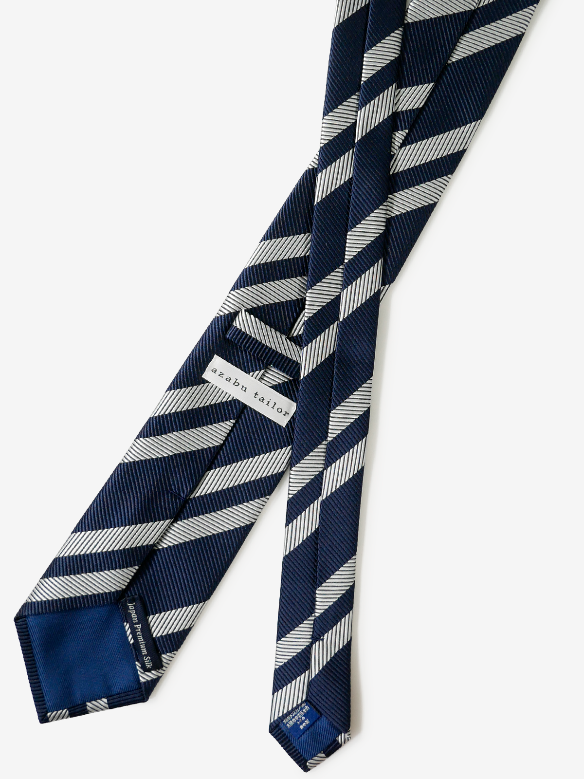 Azabu Tailor 25th Stripe Tie｜ネイビー