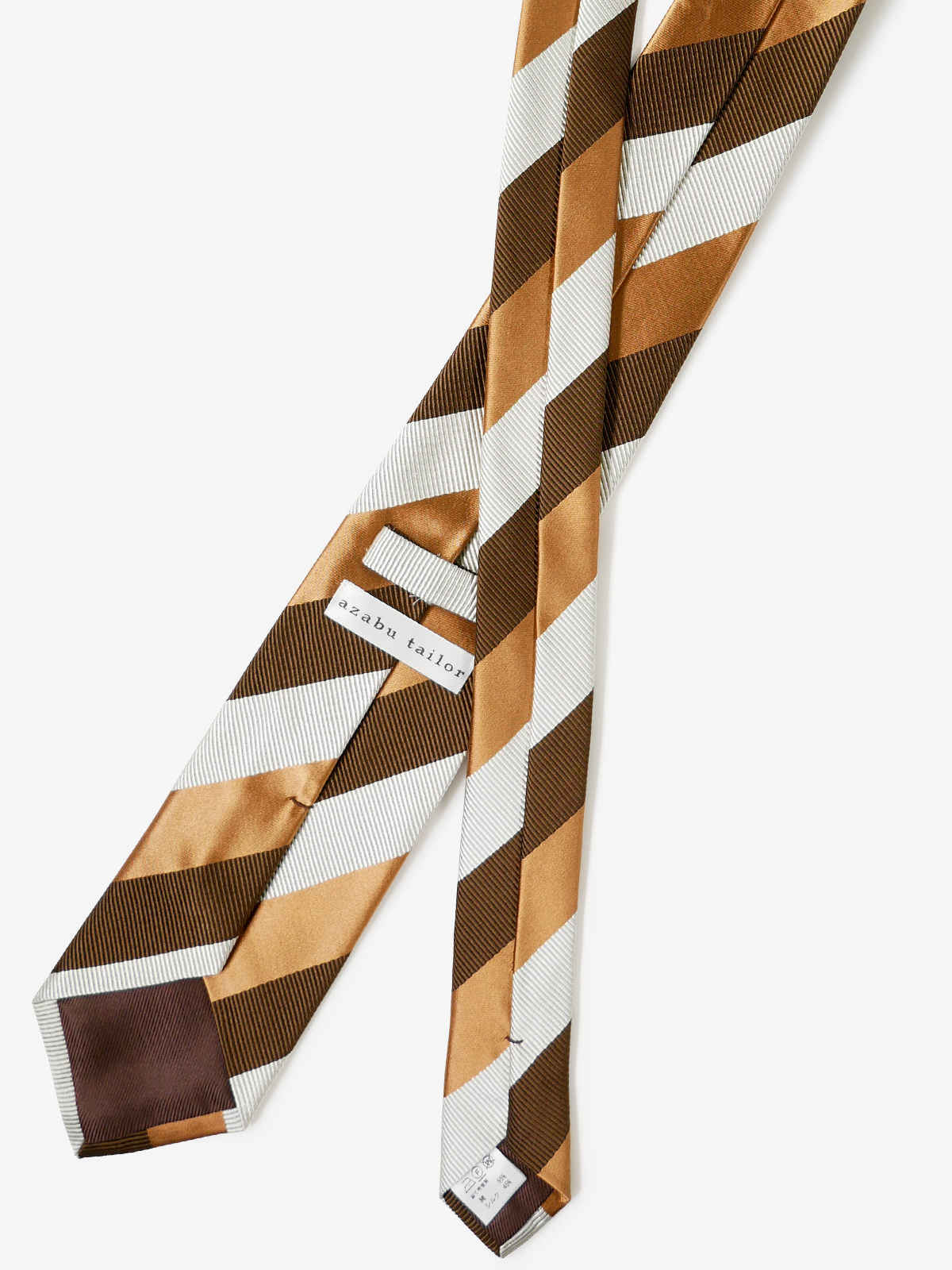 Striped Repp Tie｜ブラウン