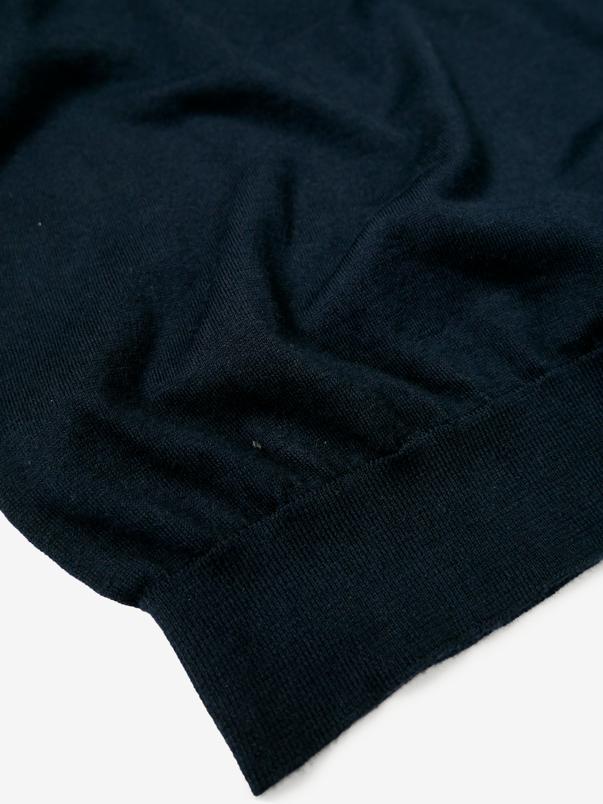 Cotton Knit Skipper Collar Polo Shirt｜ネイビー