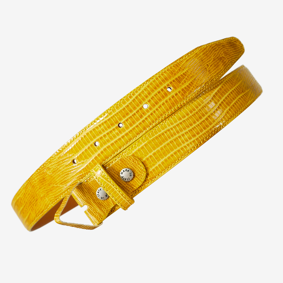 美品 スピーゴラ SPIGOLA ベルト オーストリッチ イエロー レザーベルト 3_b5a4ccf7-7e72-4fda-821e-