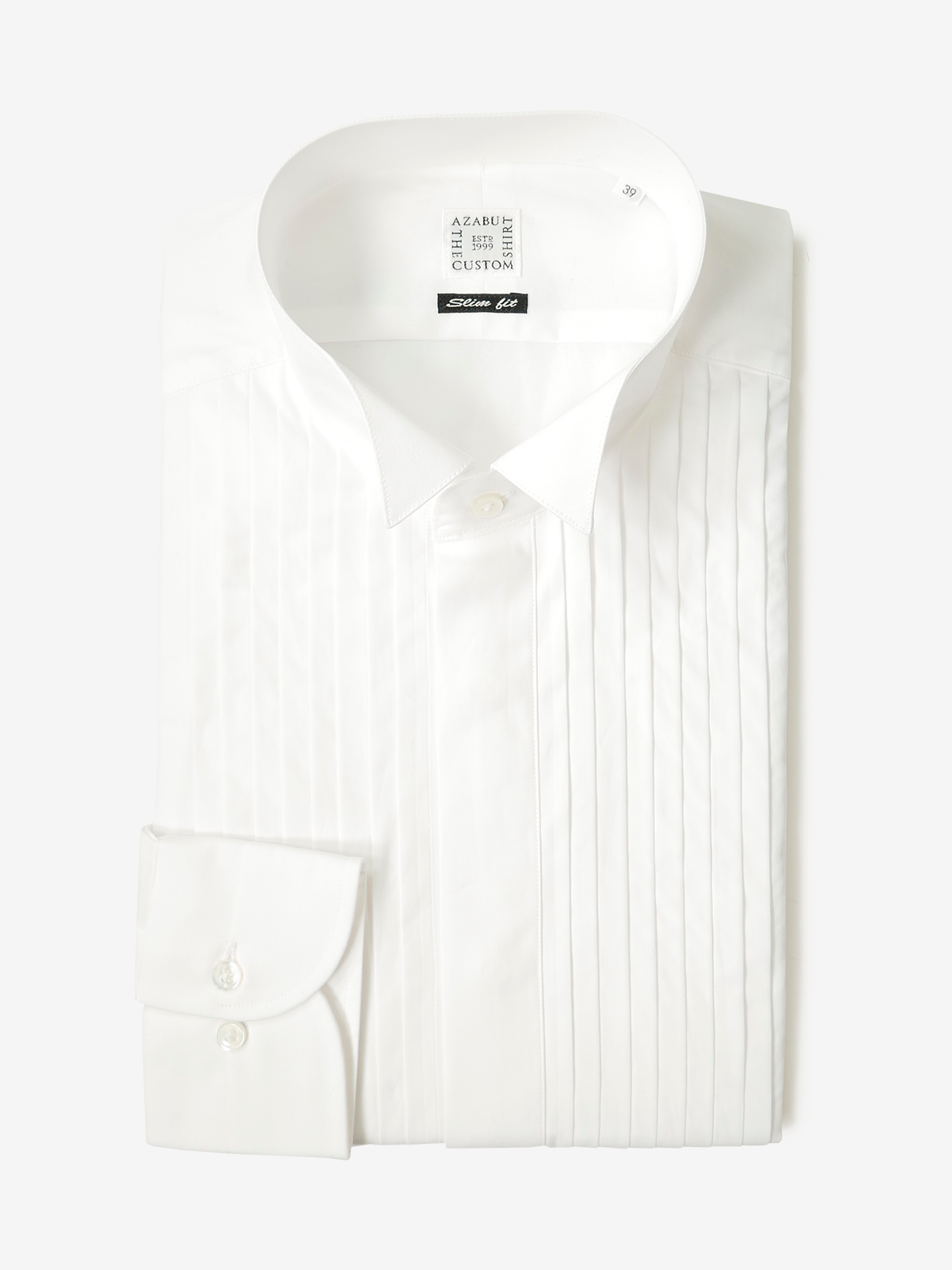 Wing Collar Pleated Shirt｜ホワイト