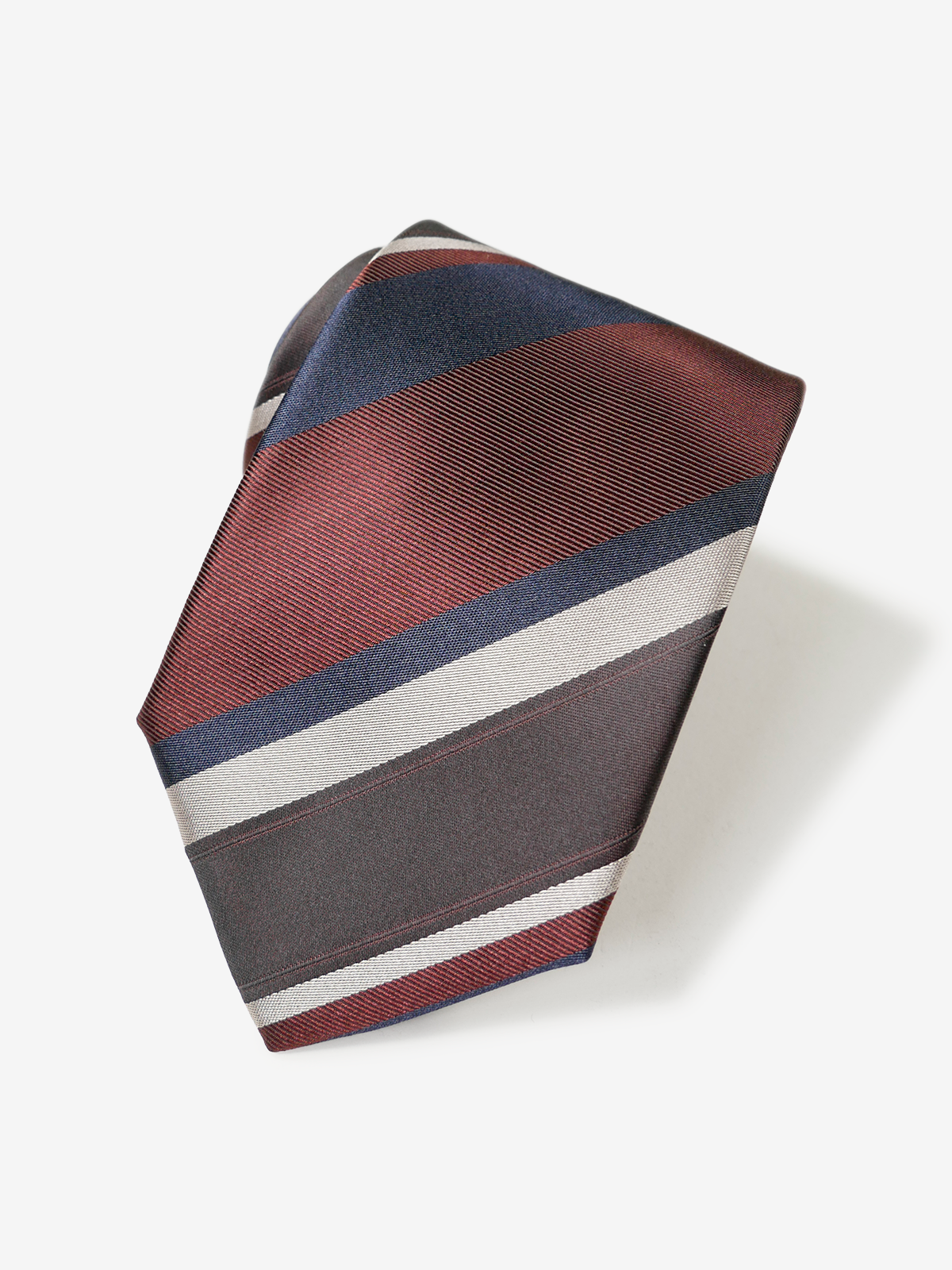 Classico Seta｜Stripe Tie｜ボルドー