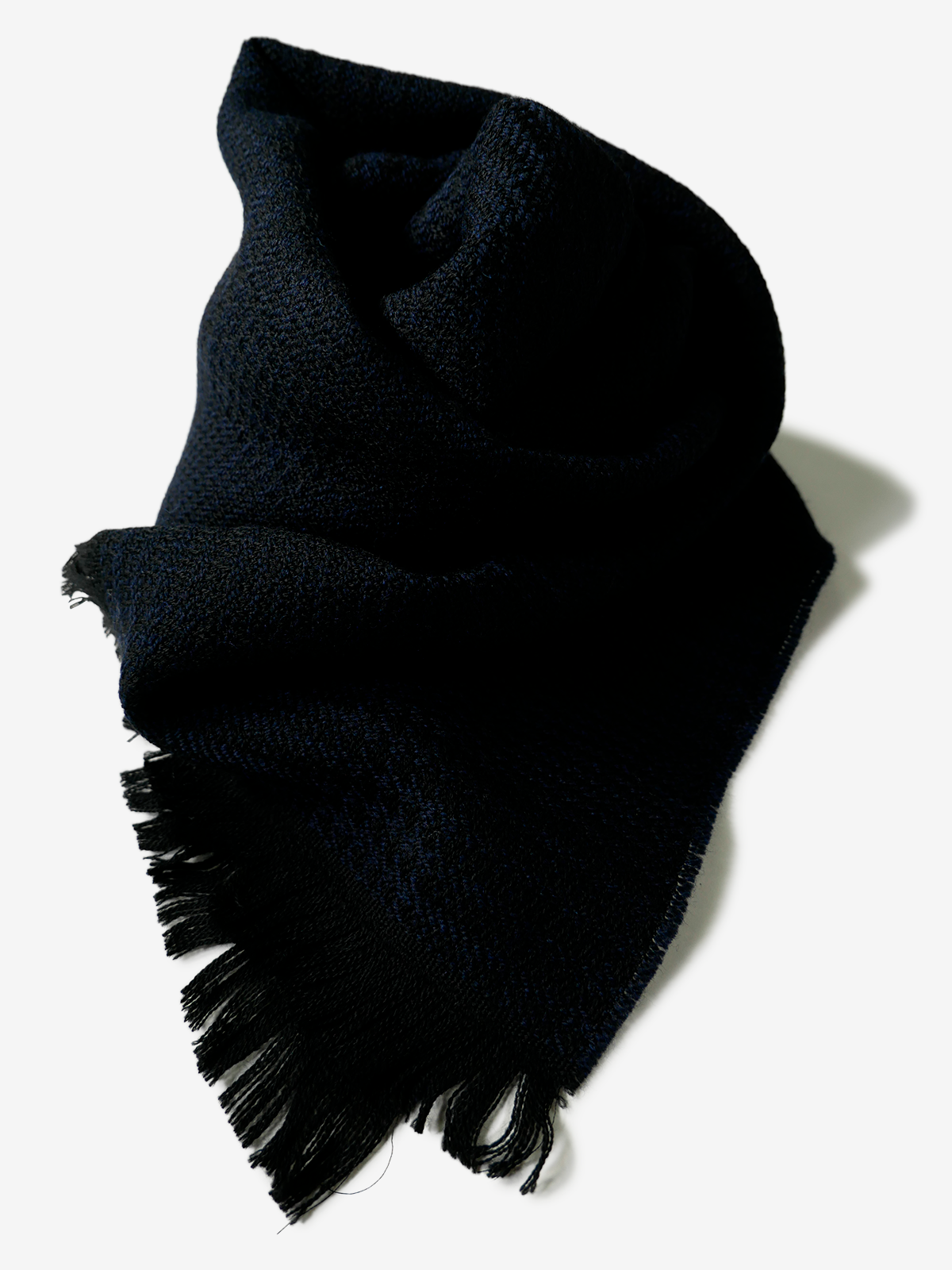 Glen plaid Wool Scarf｜ネイビー