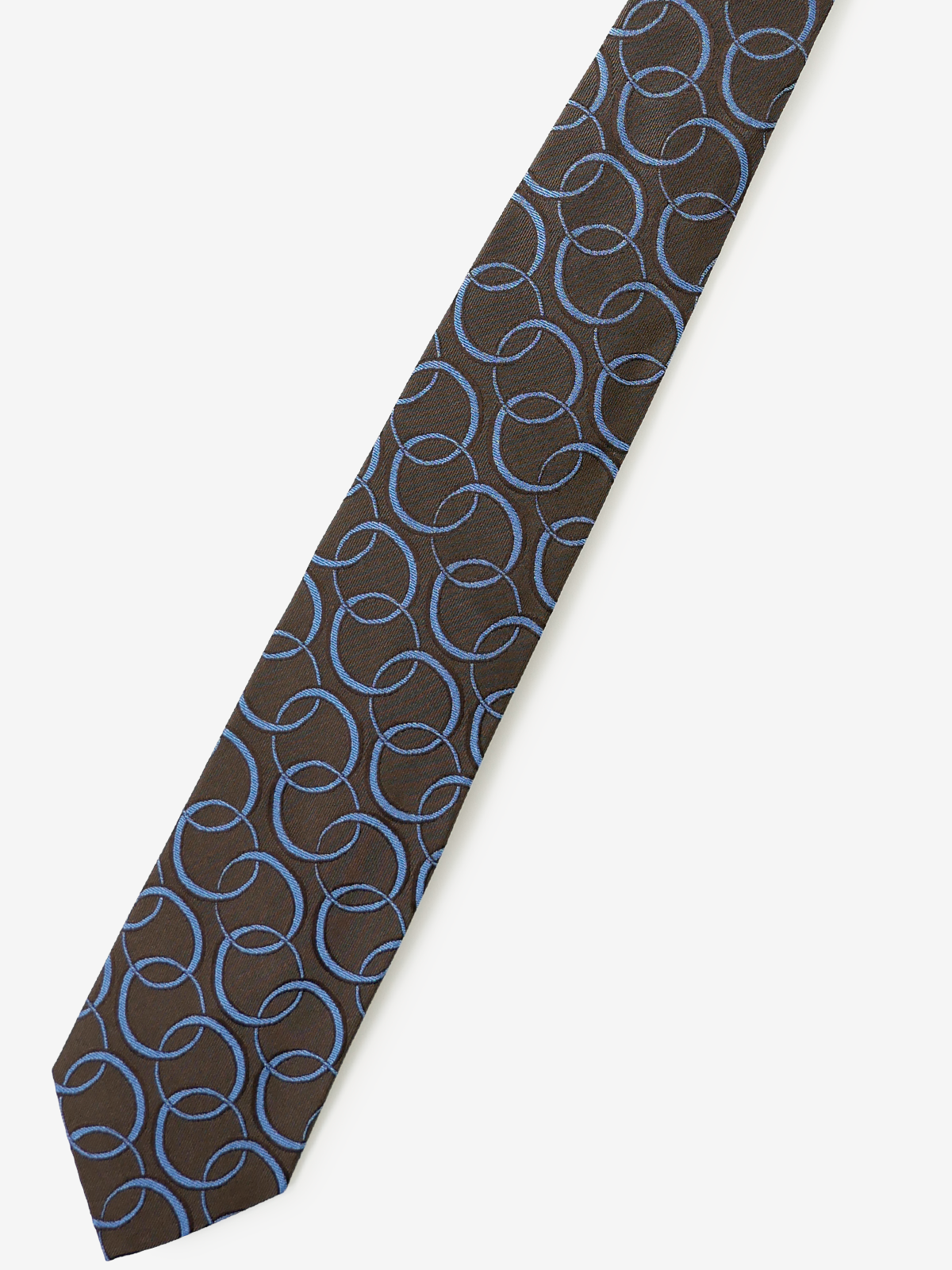 Seaward & Stearn｜Circle Pattern Tie｜ブラウン