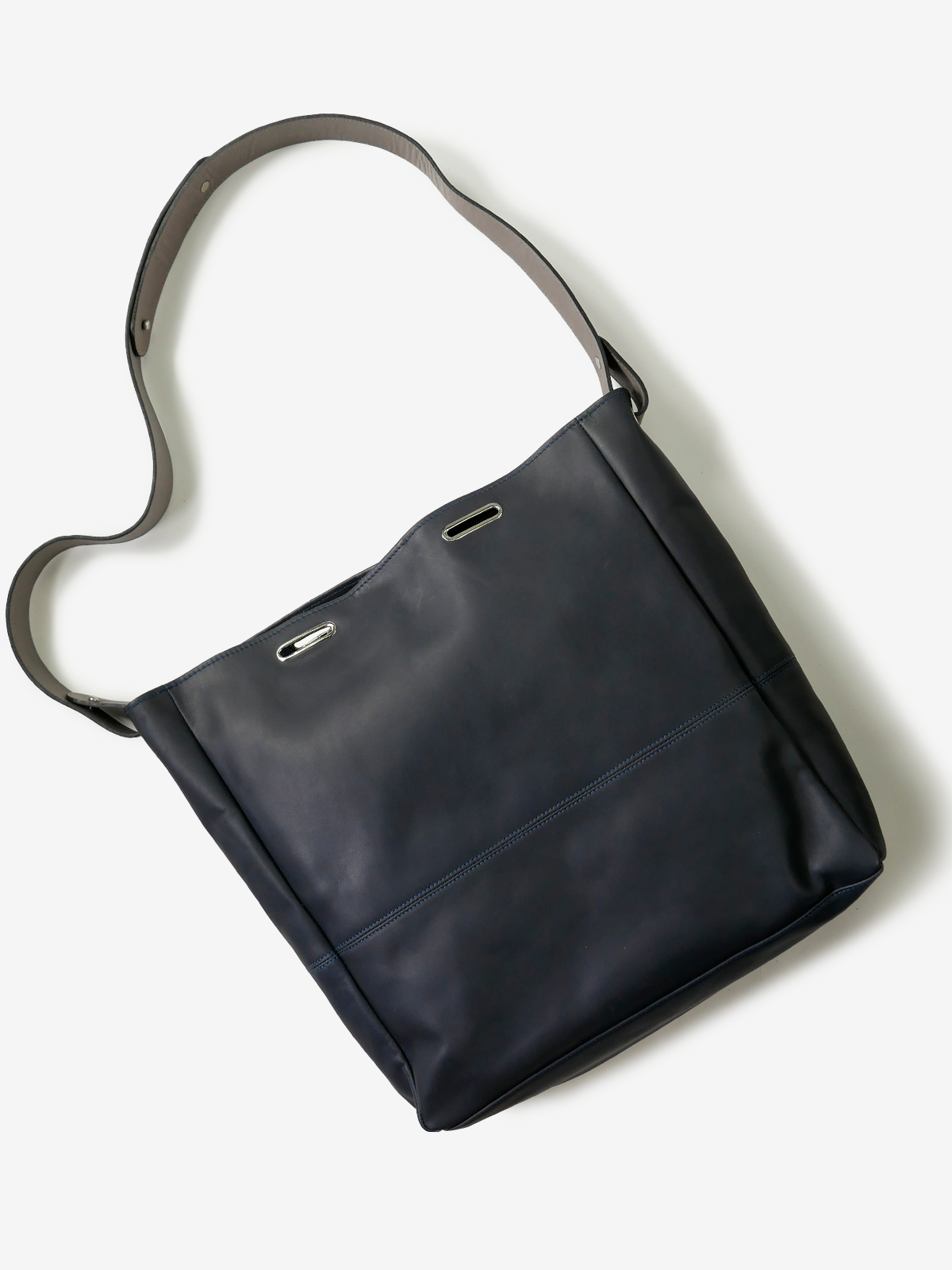 TUSTING｜2WAY Tote Bag Plain Leater｜ネイビー